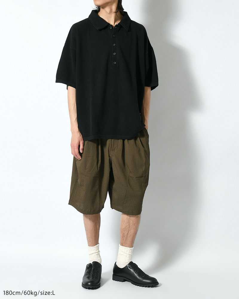 SEERSUCKER BIG SHORTS -OLIVE-