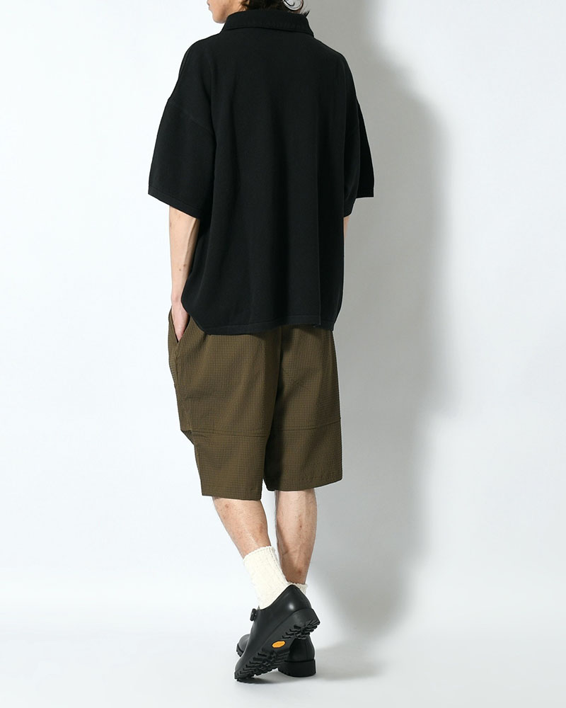 SEERSUCKER BIG SHORTS -OLIVE-