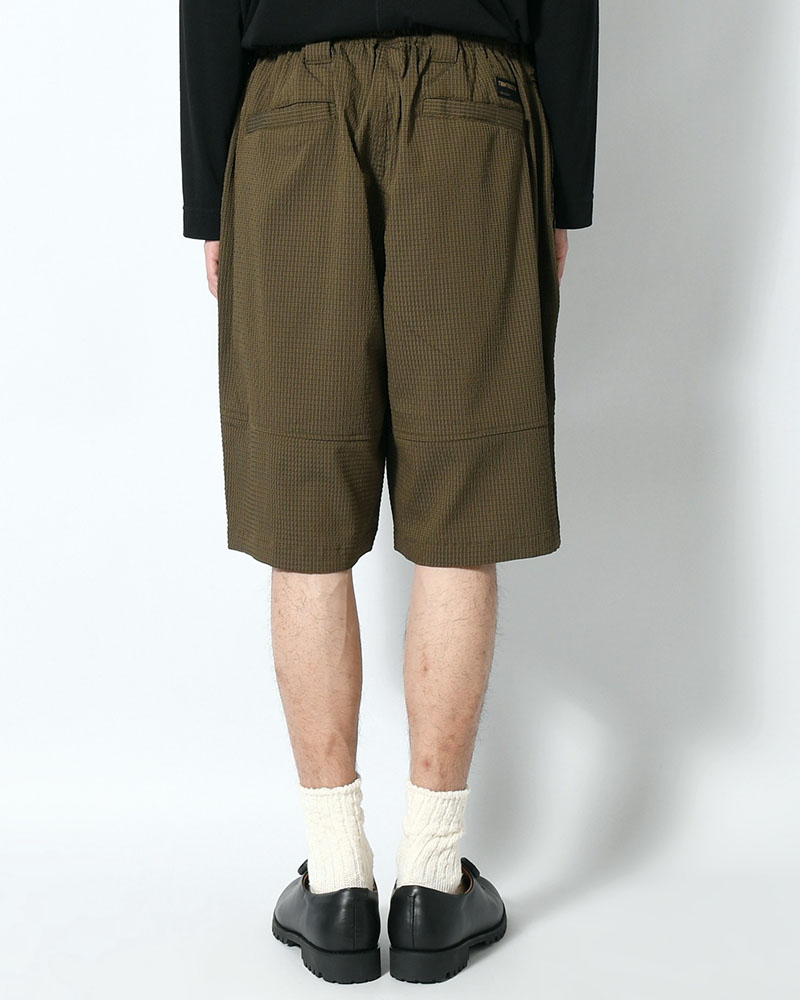 SEERSUCKER BIG SHORTS -OLIVE-
