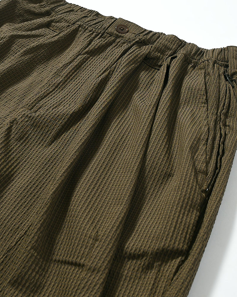 SEERSUCKER BIG SHORTS -OLIVE-
