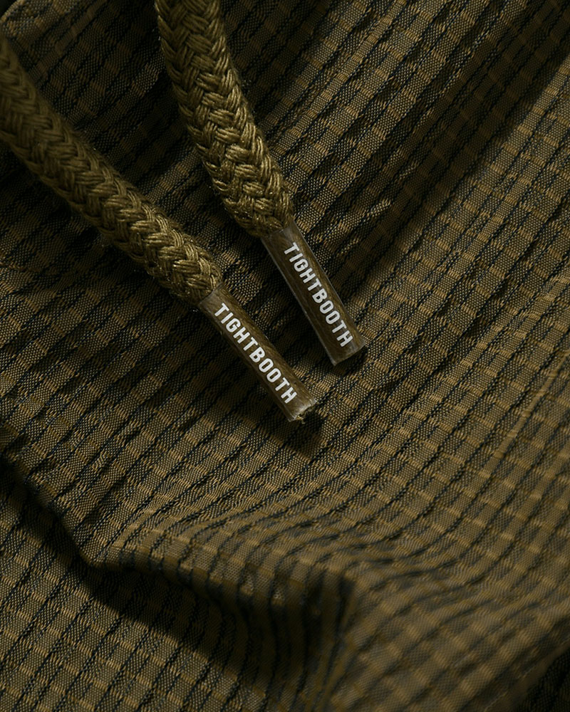 SEERSUCKER BIG SHORTS -OLIVE-