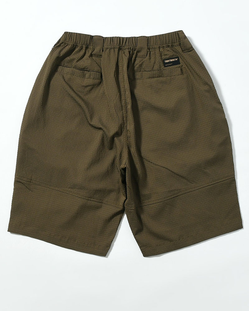 SEERSUCKER BIG SHORTS -OLIVE-