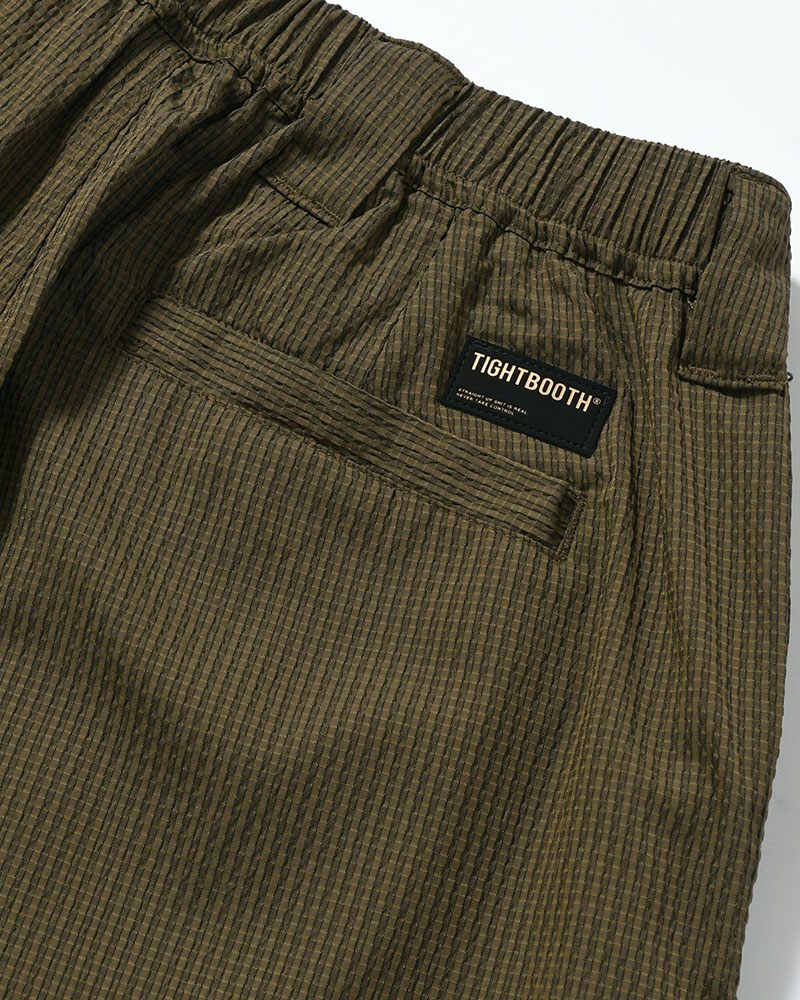 SEERSUCKER BIG SHORTS -OLIVE-