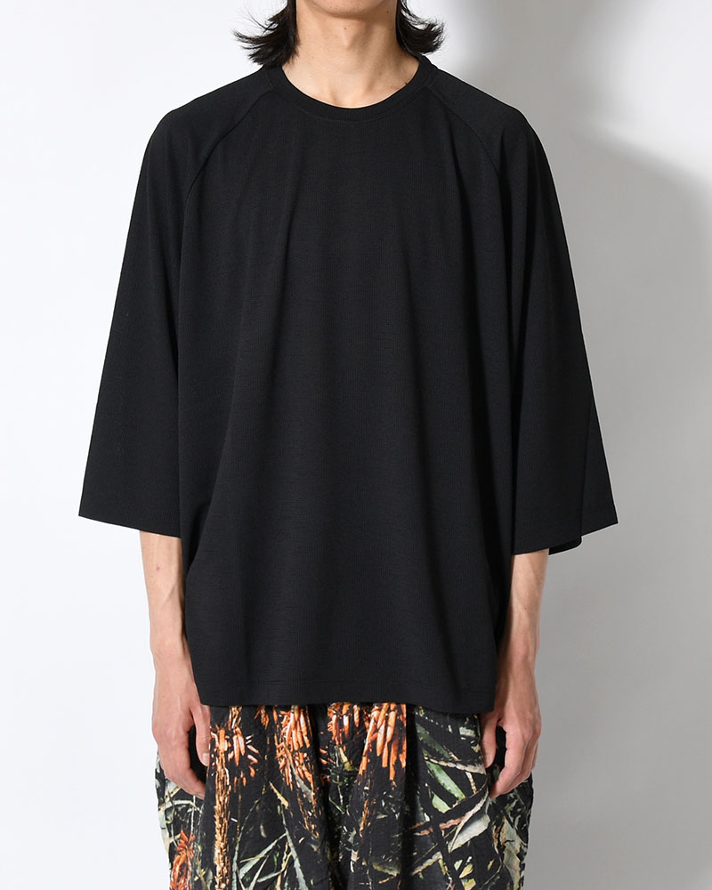 CHIDRY 3/4 SLEEVE T-SHIRT -BLACK-