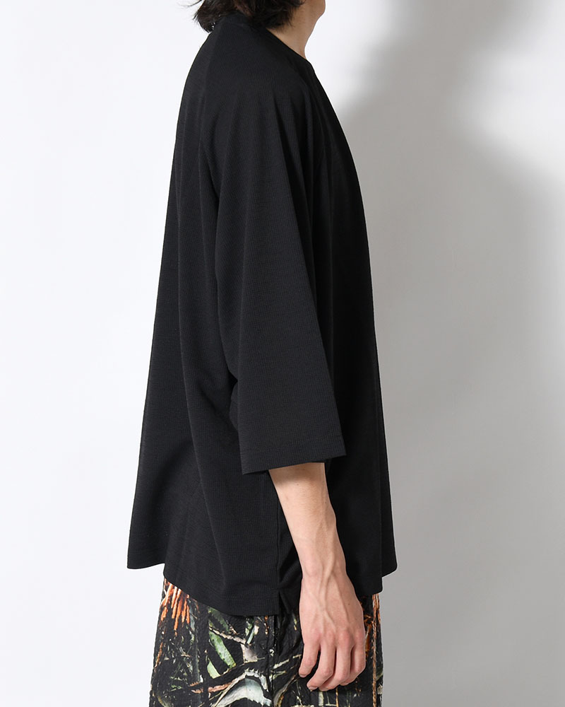 CHIDRY 3/4 SLEEVE T-SHIRT -BLACK-