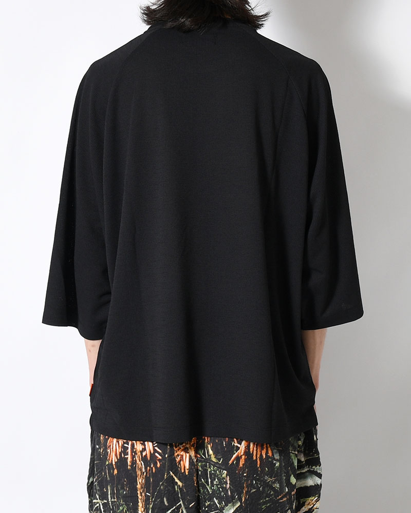 CHIDRY 3/4 SLEEVE T-SHIRT -BLACK-