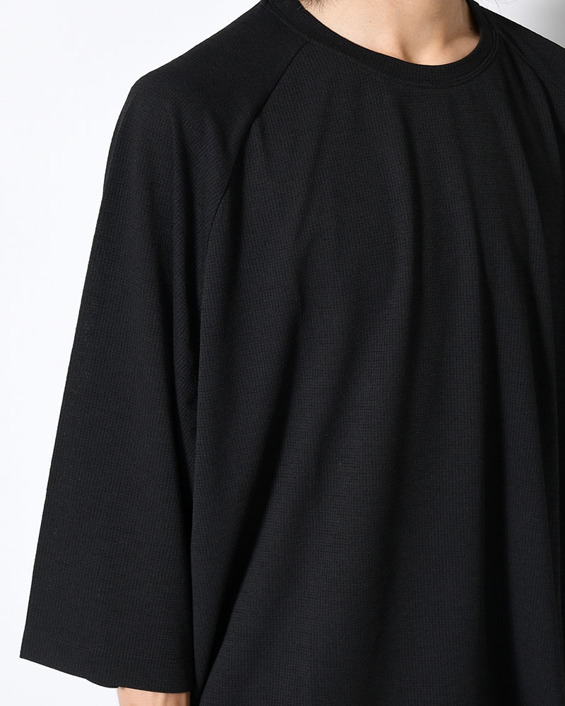 CHIDRY 3/4 SLEEVE T-SHIRT -BLACK-