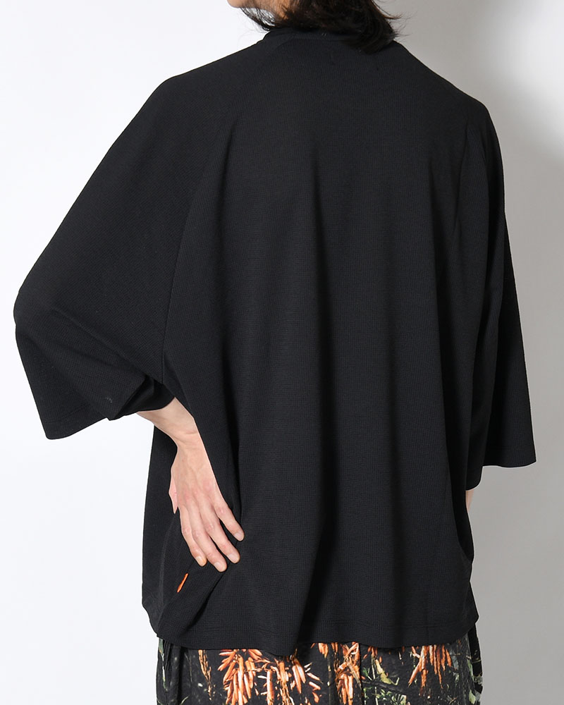 CHIDRY 3/4 SLEEVE T-SHIRT -BLACK-