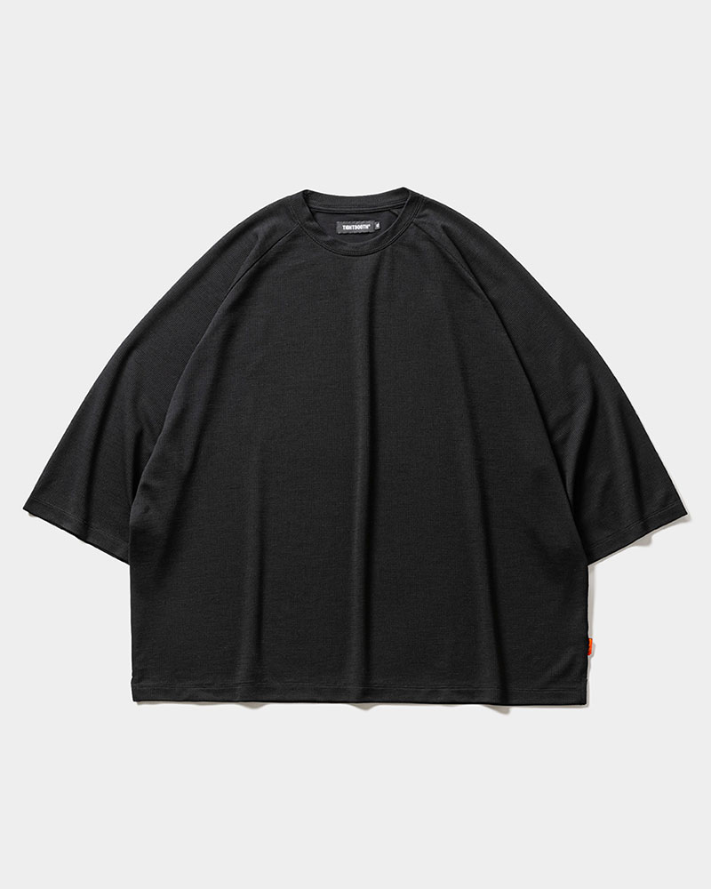 CHIDRY 3/4 SLEEVE T-SHIRT -BLACK-