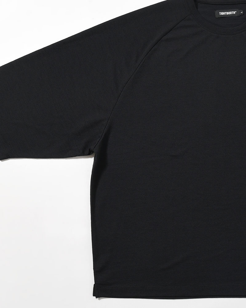 CHIDRY 3/4 SLEEVE T-SHIRT -BLACK-