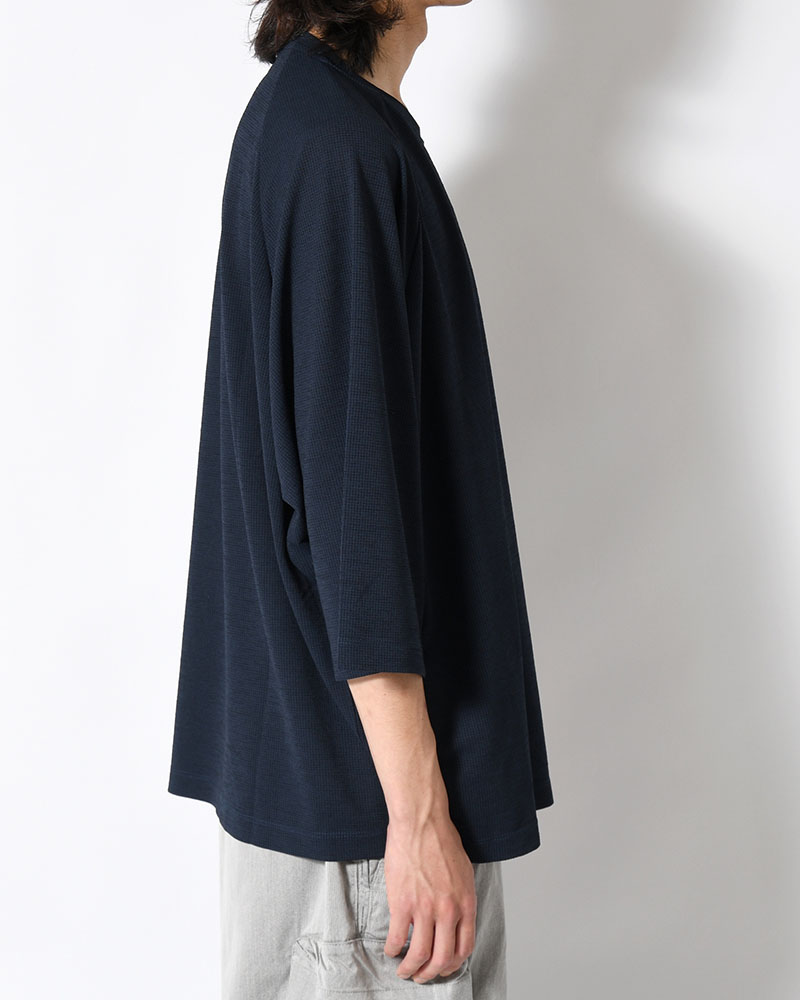 CHIDRY 3/4 SLEEVE T-SHIRT -NAVY-