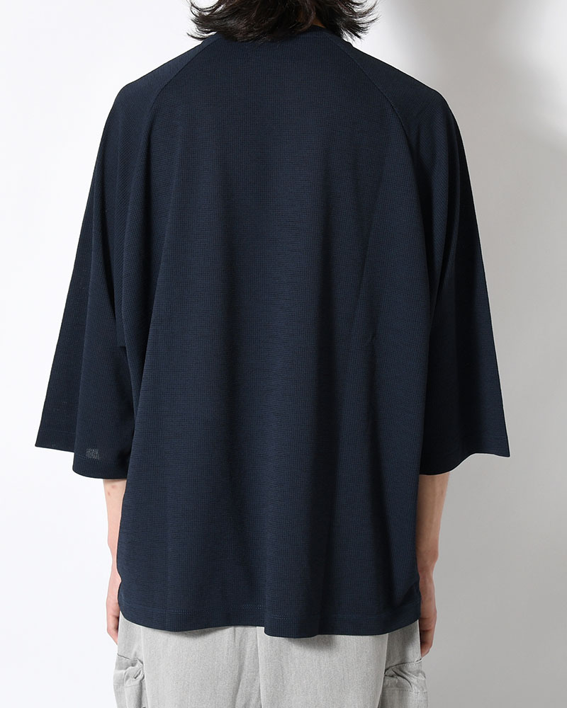 CHIDRY 3/4 SLEEVE T-SHIRT -NAVY-