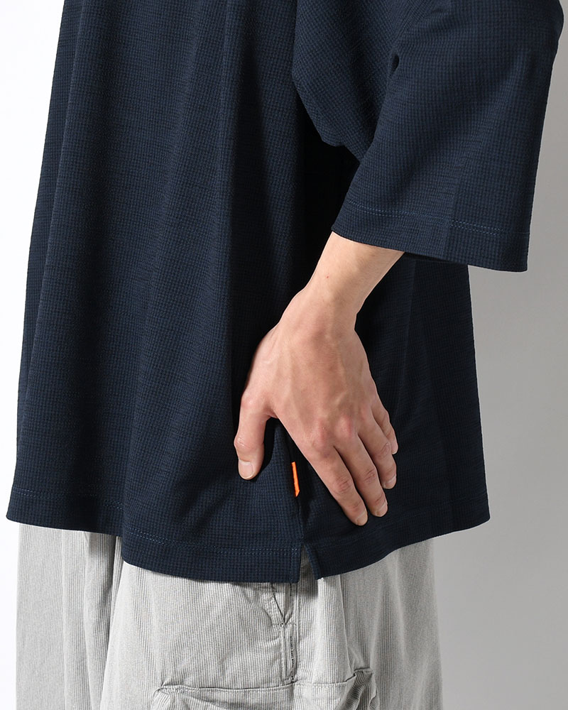 CHIDRY 3/4 SLEEVE T-SHIRT -NAVY-