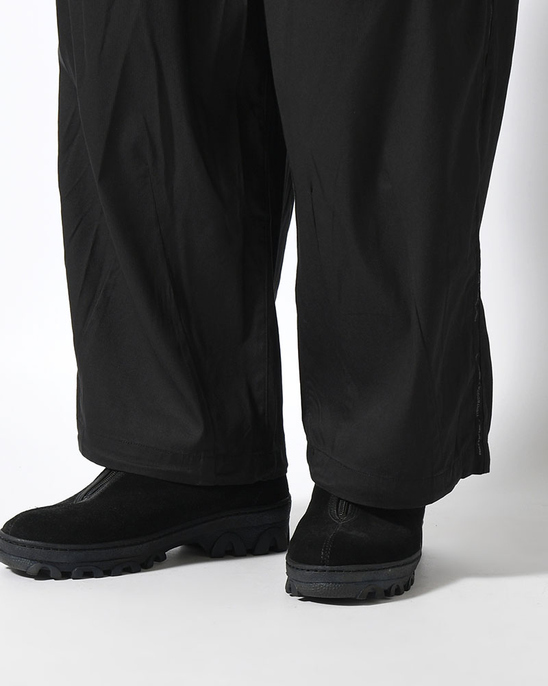 STRIPE BAGGY CARGO PANTS -BLACK-