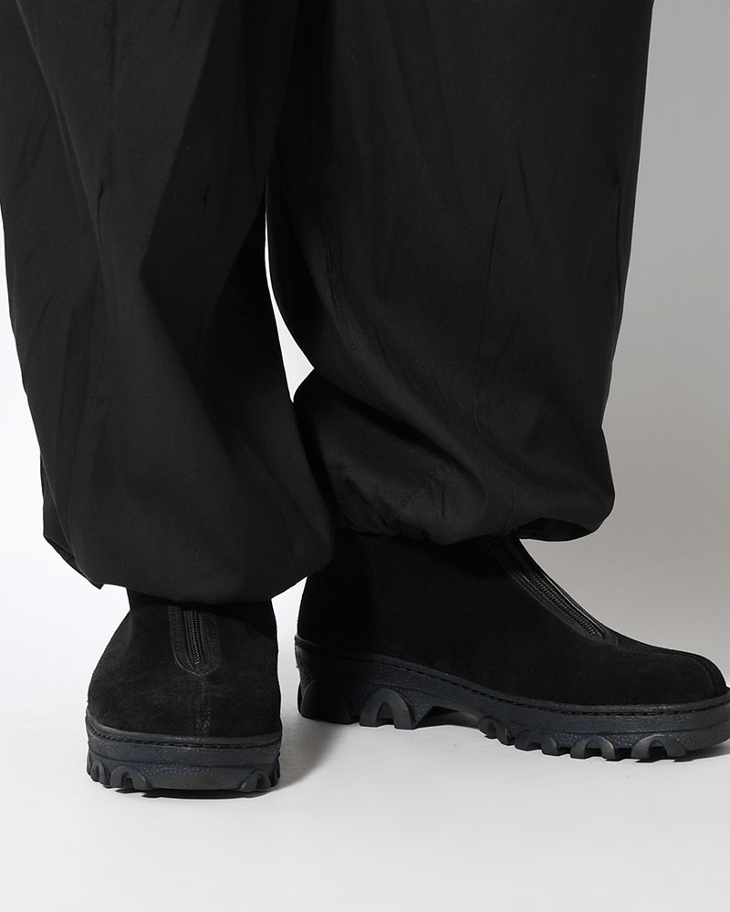 STRIPE BAGGY CARGO PANTS -BLACK-
