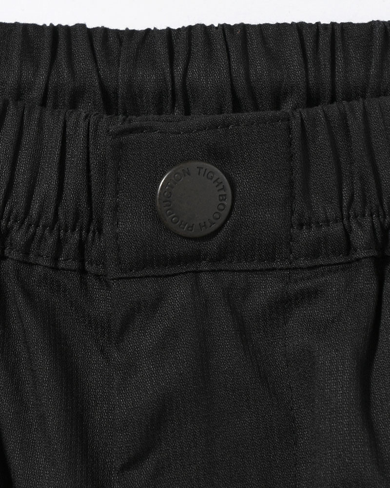 STRIPE BAGGY CARGO PANTS -BLACK-