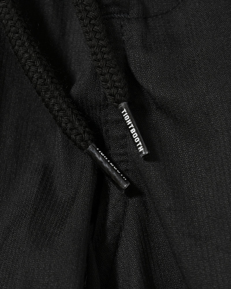 STRIPE BAGGY CARGO PANTS -BLACK-