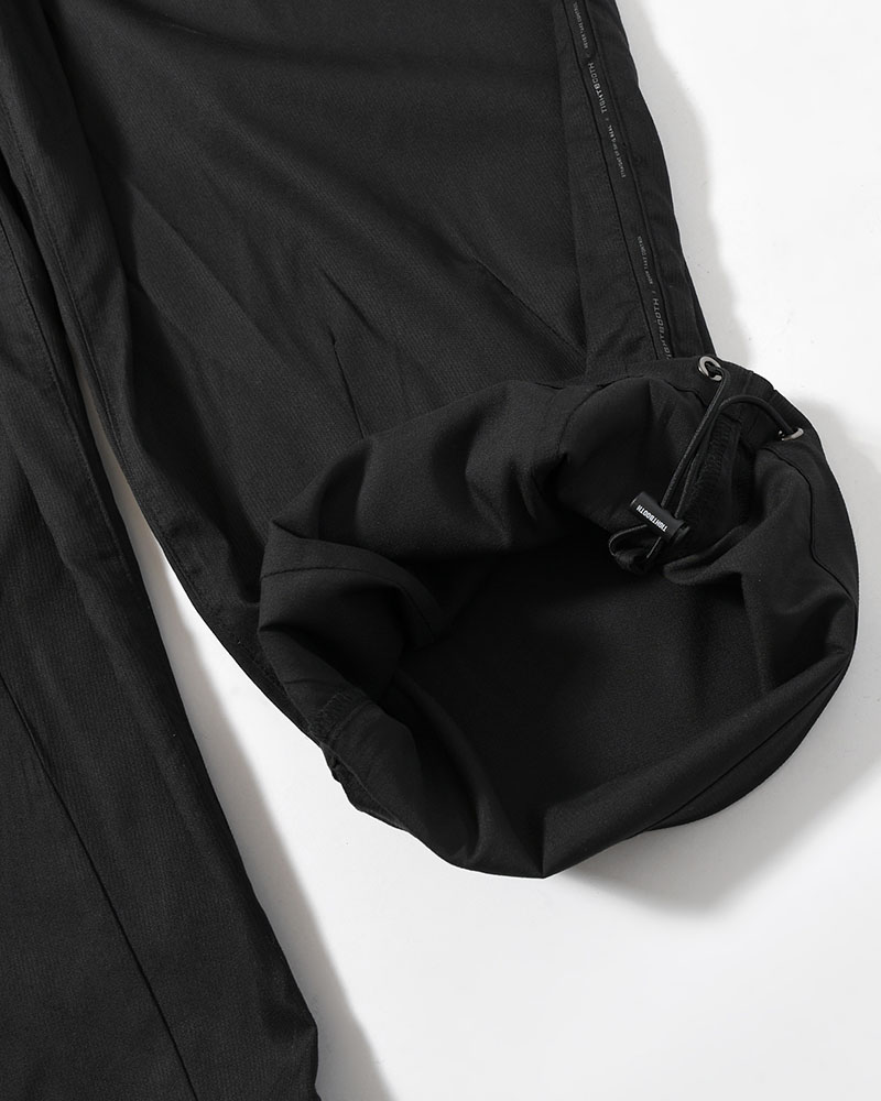 STRIPE BAGGY CARGO PANTS -BLACK-