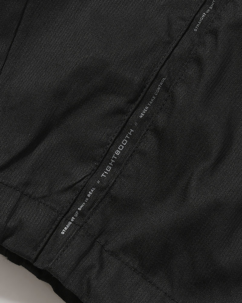 STRIPE BAGGY CARGO PANTS -BLACK-