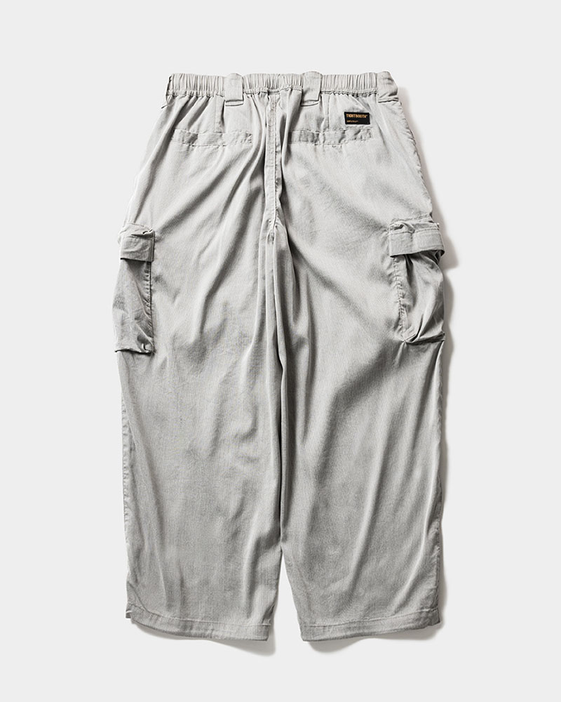 STRIPE BAGGY CARGO PANTS -GRAY-