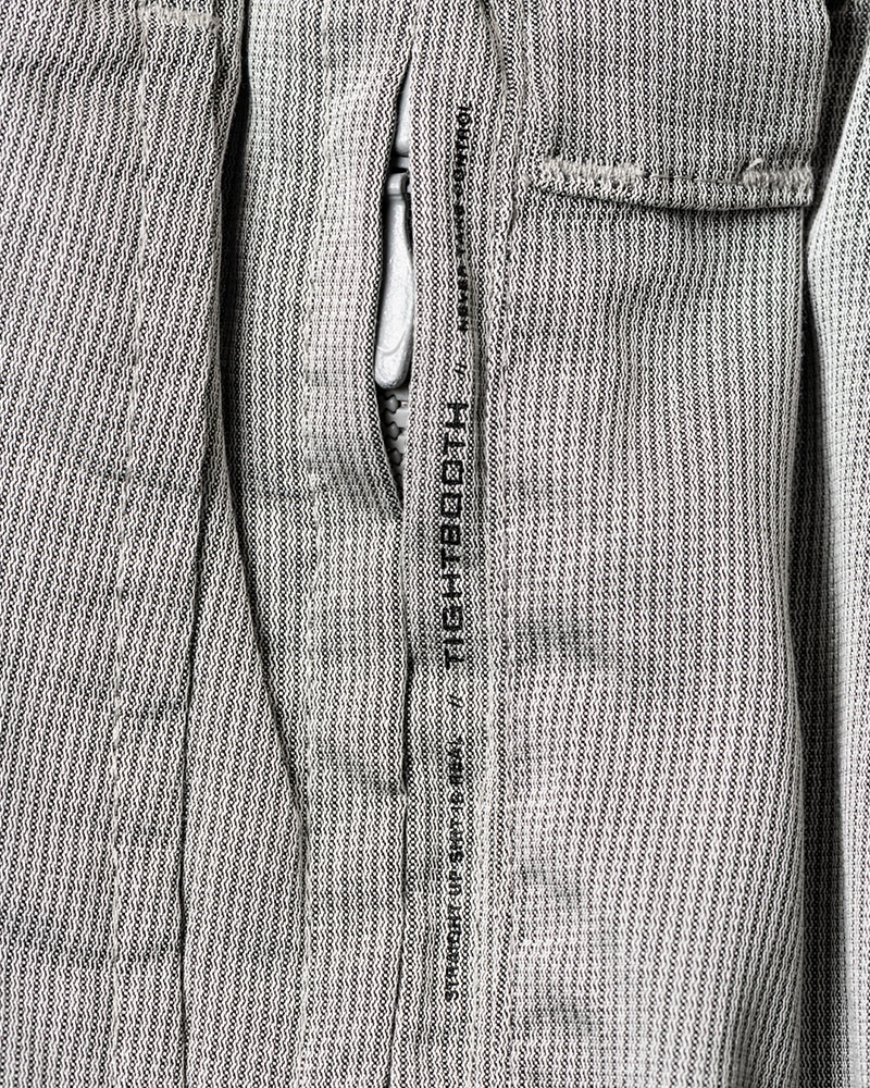STRIPE BAGGY CARGO PANTS -GRAY-
