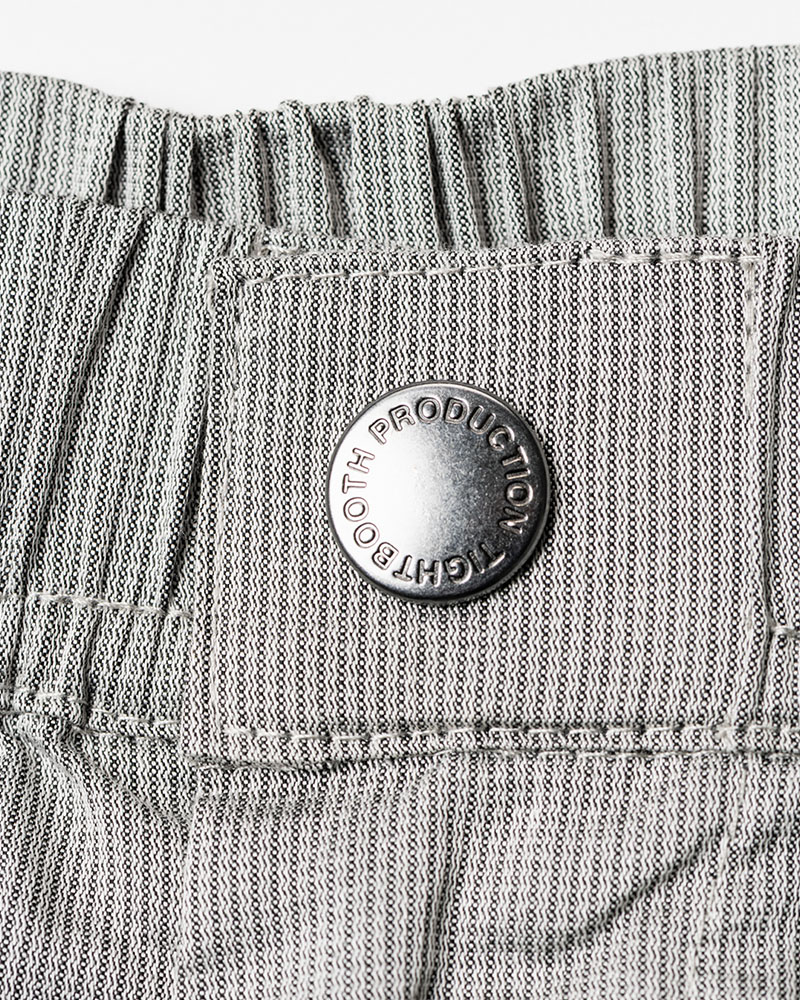 STRIPE BAGGY CARGO PANTS -GRAY-
