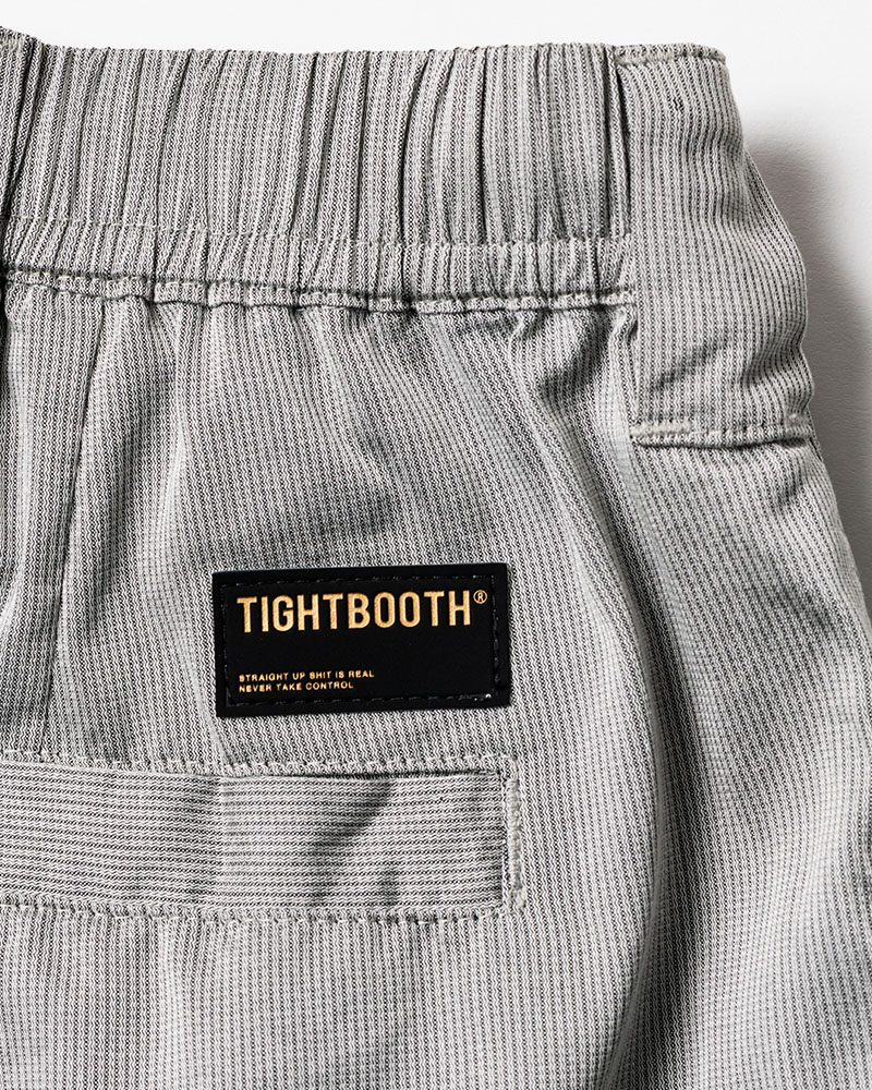 STRIPE BAGGY CARGO PANTS -GRAY-