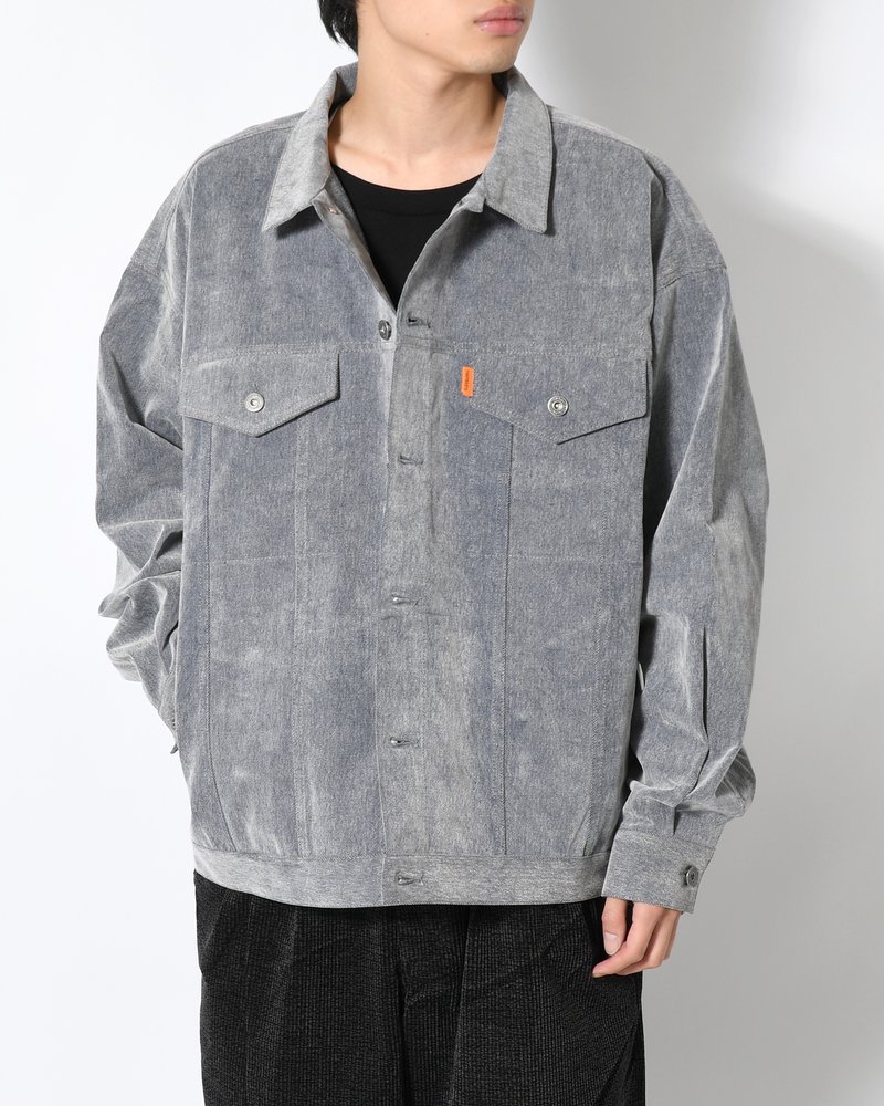 FLOCKY DENIM JAKCET -BLUE-