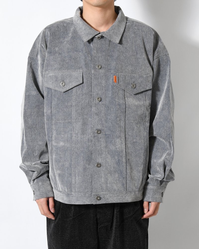FLOCKY DENIM JAKCET -BLUE-