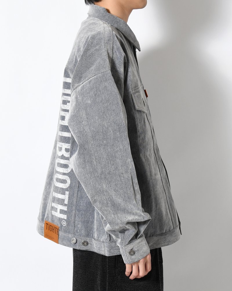 FLOCKY DENIM JAKCET -BLUE-