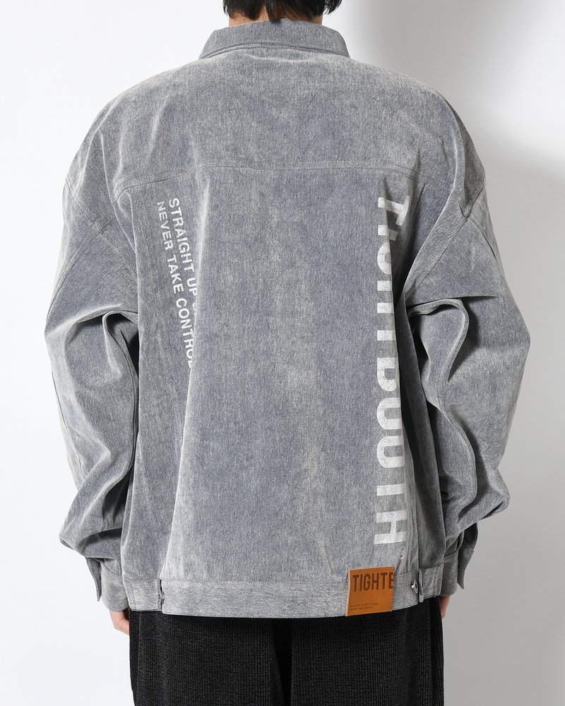 FLOCKY DENIM JAKCET -BLUE-