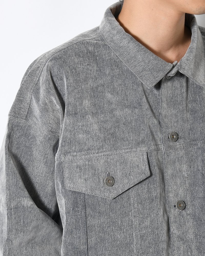 FLOCKY DENIM JAKCET -BLUE-