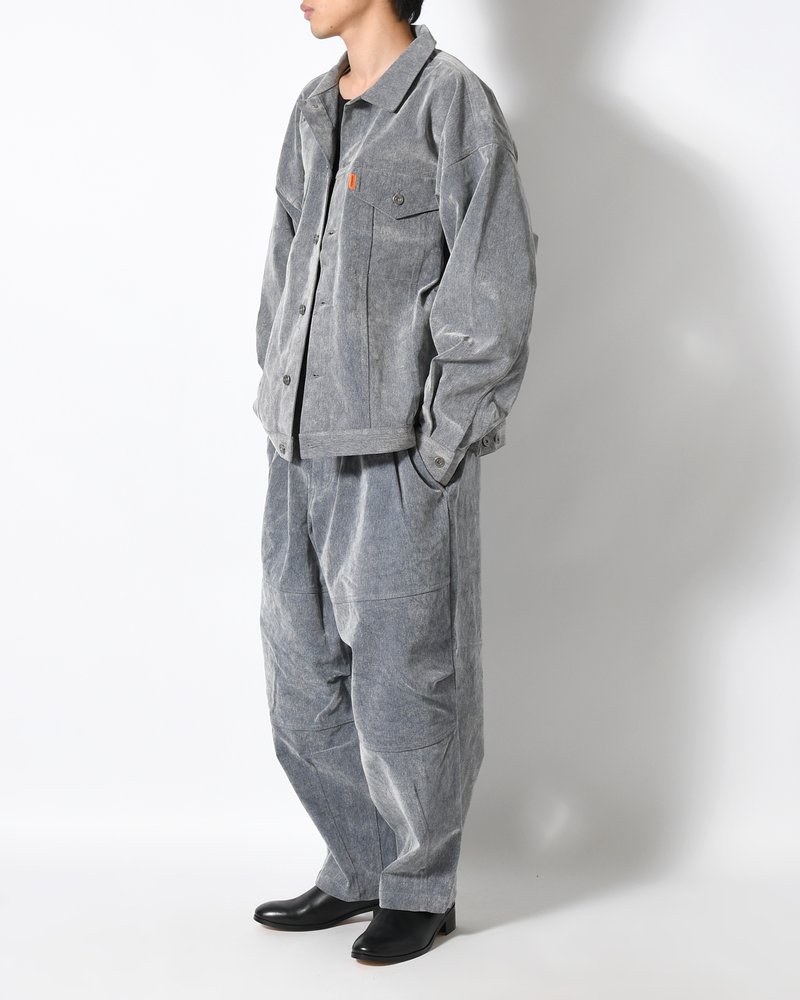 FLOCKY DENIM JAKCET -BLUE-