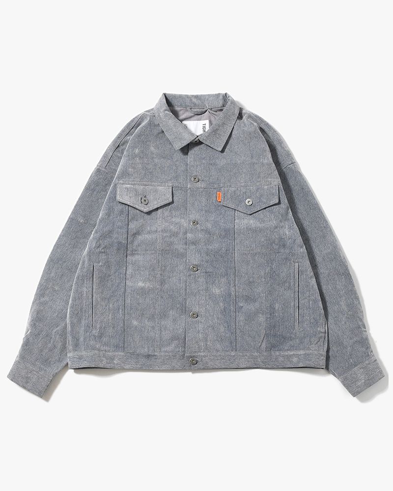 FLOCKY DENIM JAKCET -BLUE-