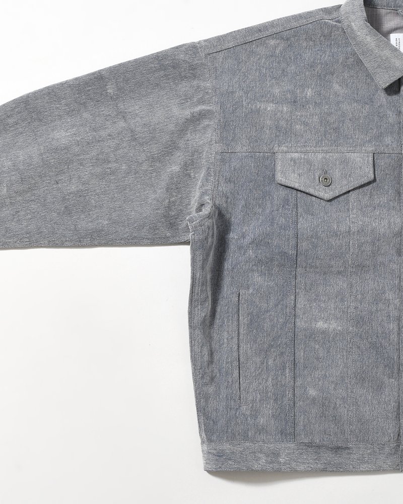 FLOCKY DENIM JAKCET -BLUE-