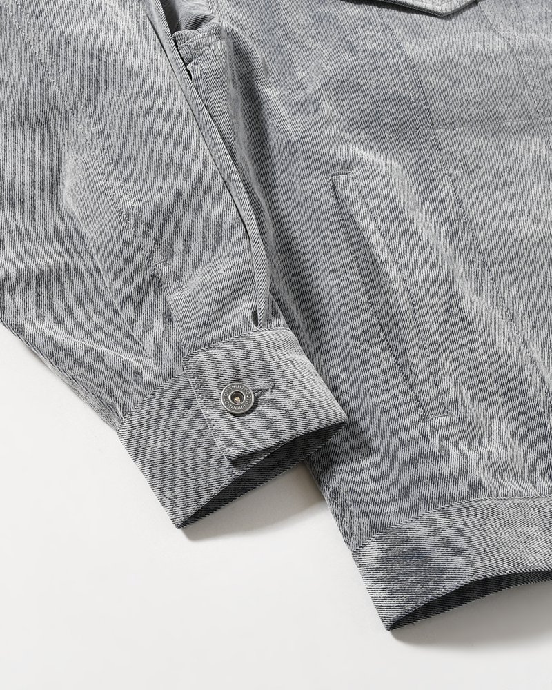 FLOCKY DENIM JAKCET -BLUE-