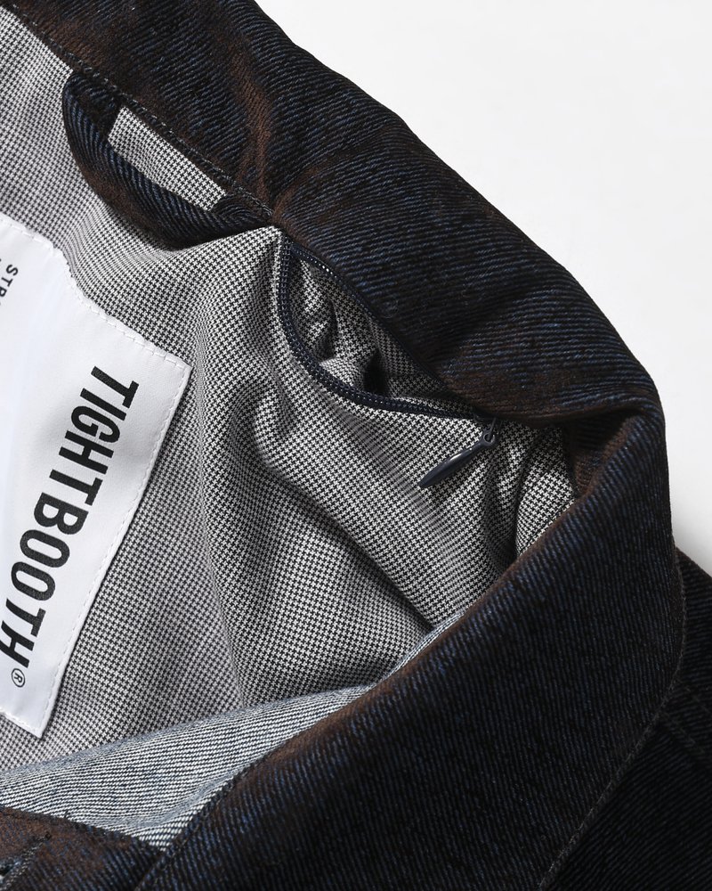 FLOCKY DENIM JAKCET -NAVY-