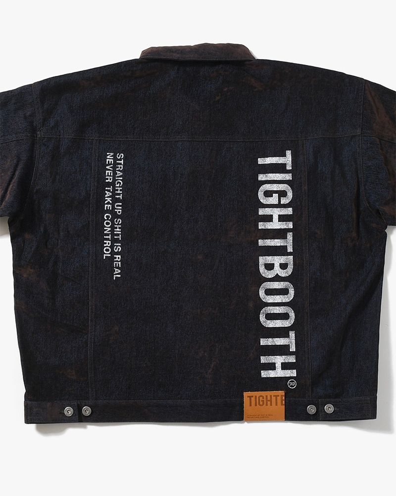 FLOCKY DENIM JAKCET -NAVY-
