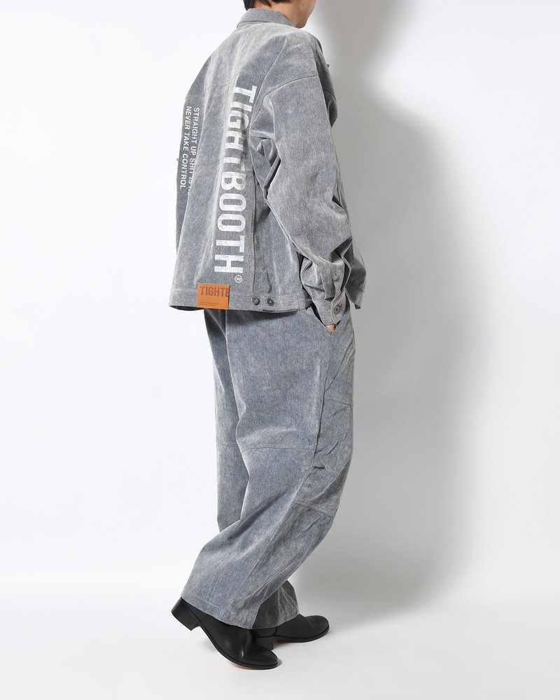 FLOCKY DENIM BALLOON PANTS -BLUE-