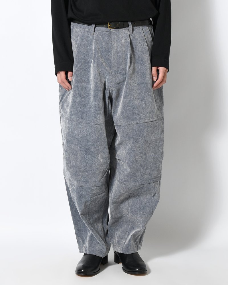 FLOCKY DENIM BALLOON PANTS -BLUE-