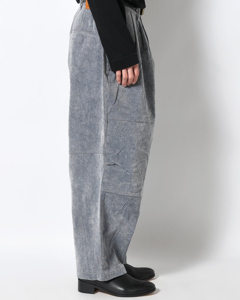 FLOCKY DENIM BALLOON PANTS -BLUE-