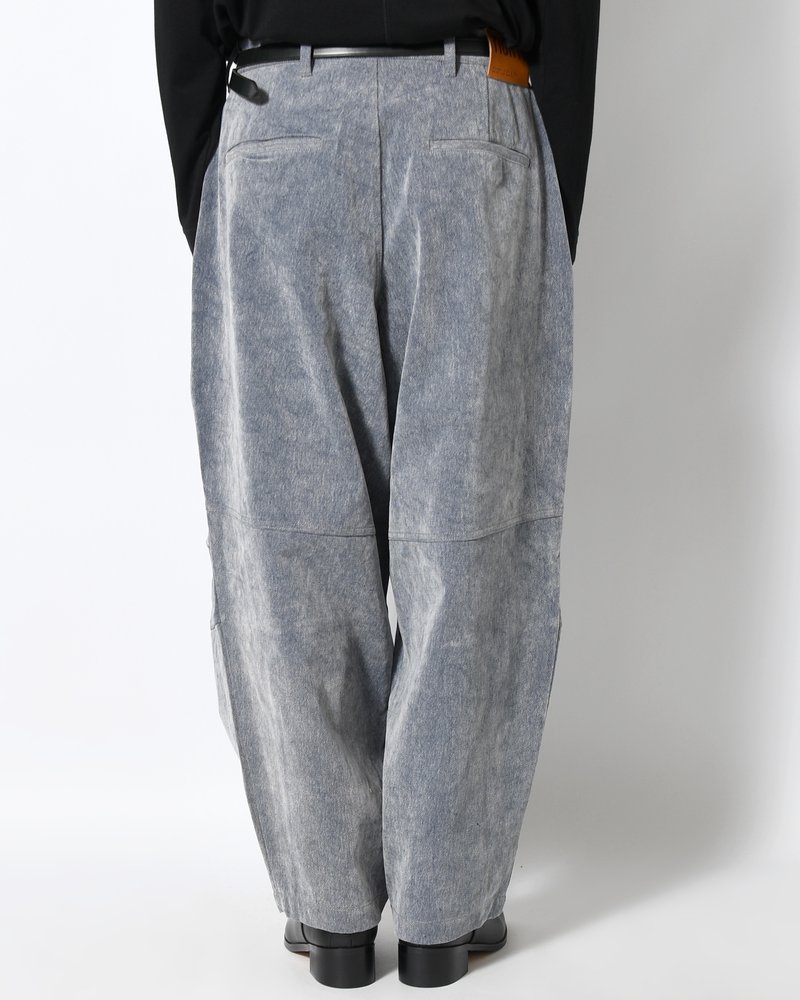 FLOCKY DENIM BALLOON PANTS -BLUE-
