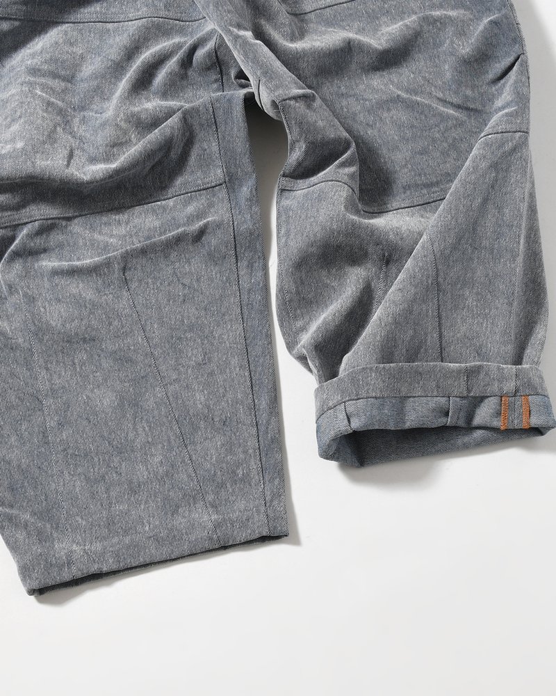 FLOCKY DENIM BALLOON PANTS -BLUE-