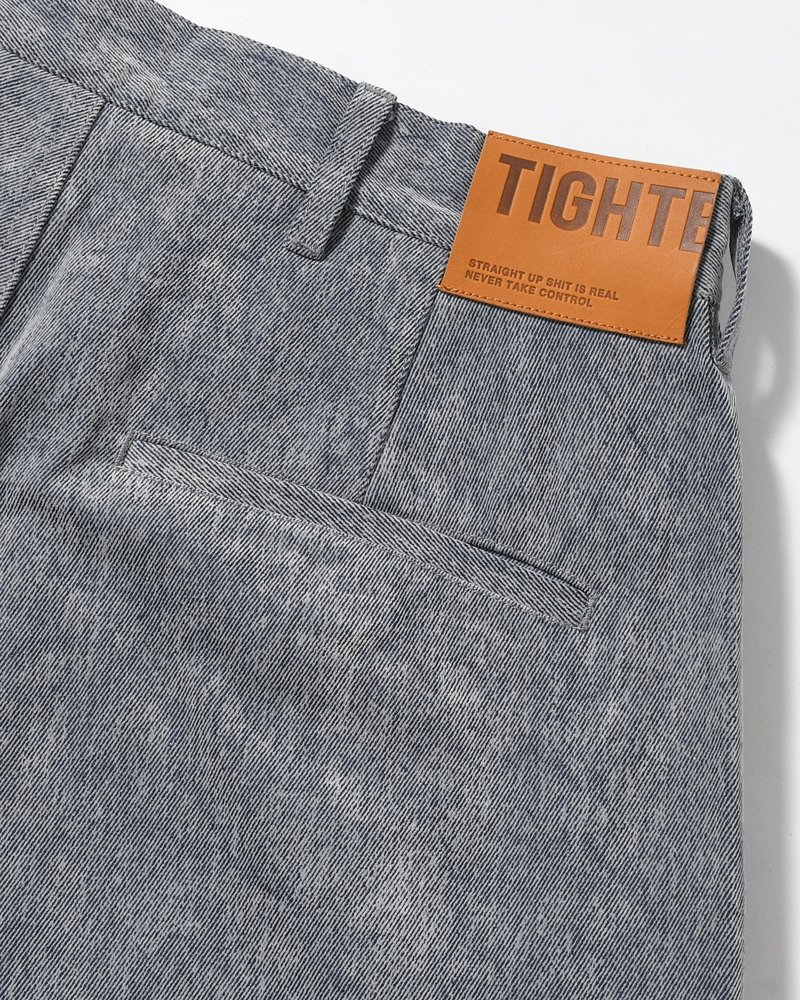 FLOCKY DENIM BALLOON PANTS -BLUE-