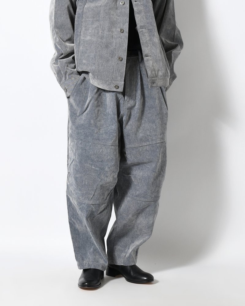 FLOCKY DENIM BALLOON PANTS -BLUE-
