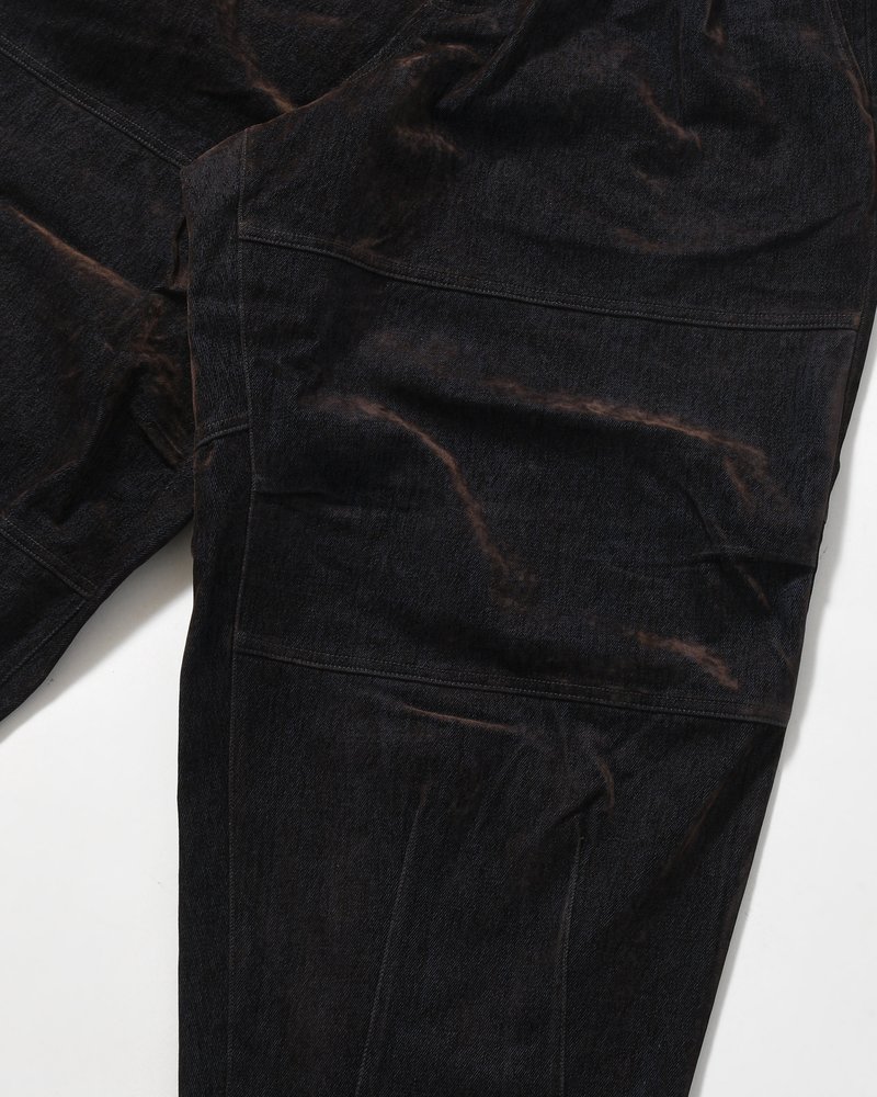 FLOCKY DENIM BALLOON PANTS -NAVY-