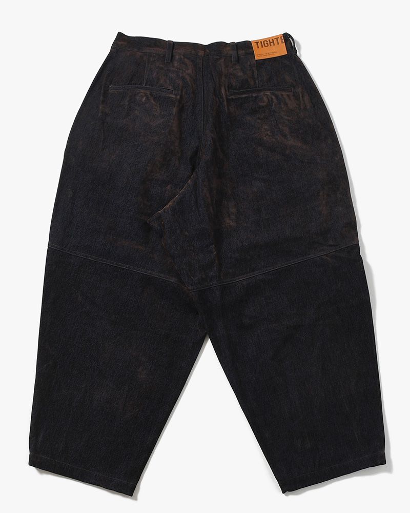FLOCKY DENIM BALLOON PANTS -NAVY-