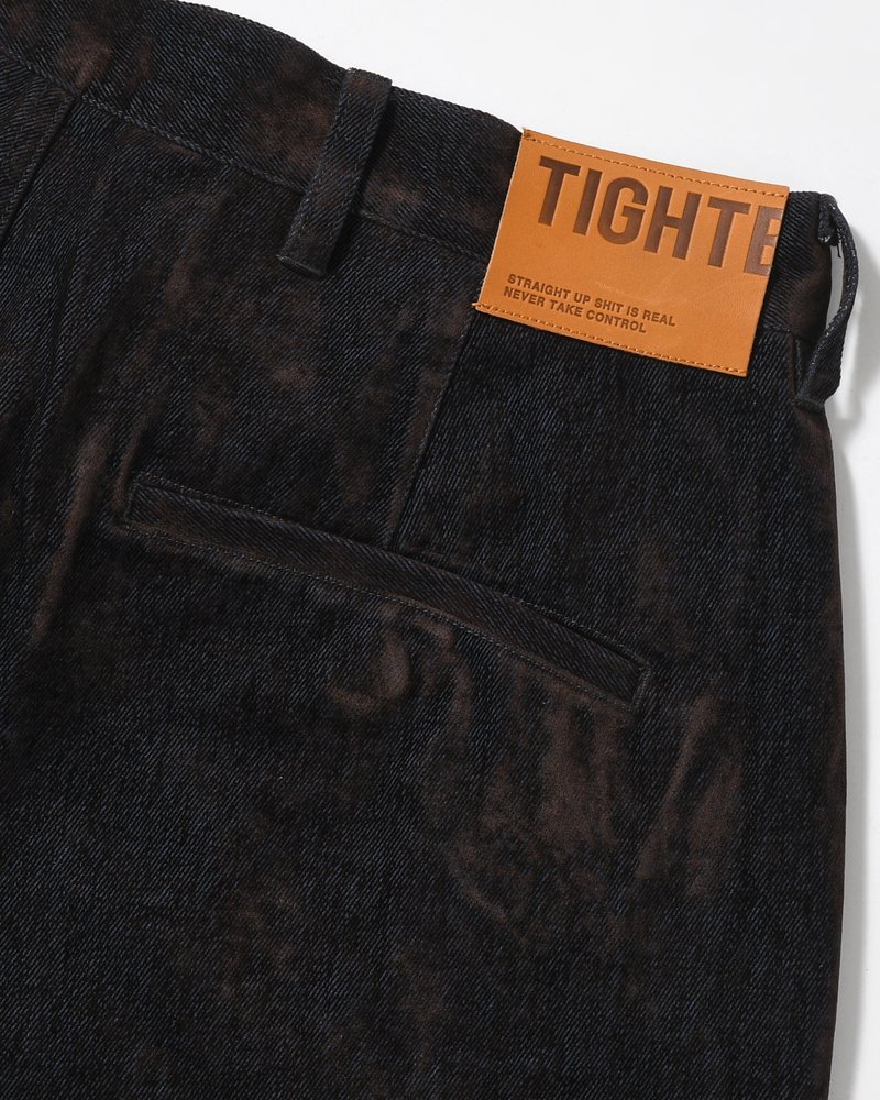 FLOCKY DENIM BALLOON PANTS -NAVY-