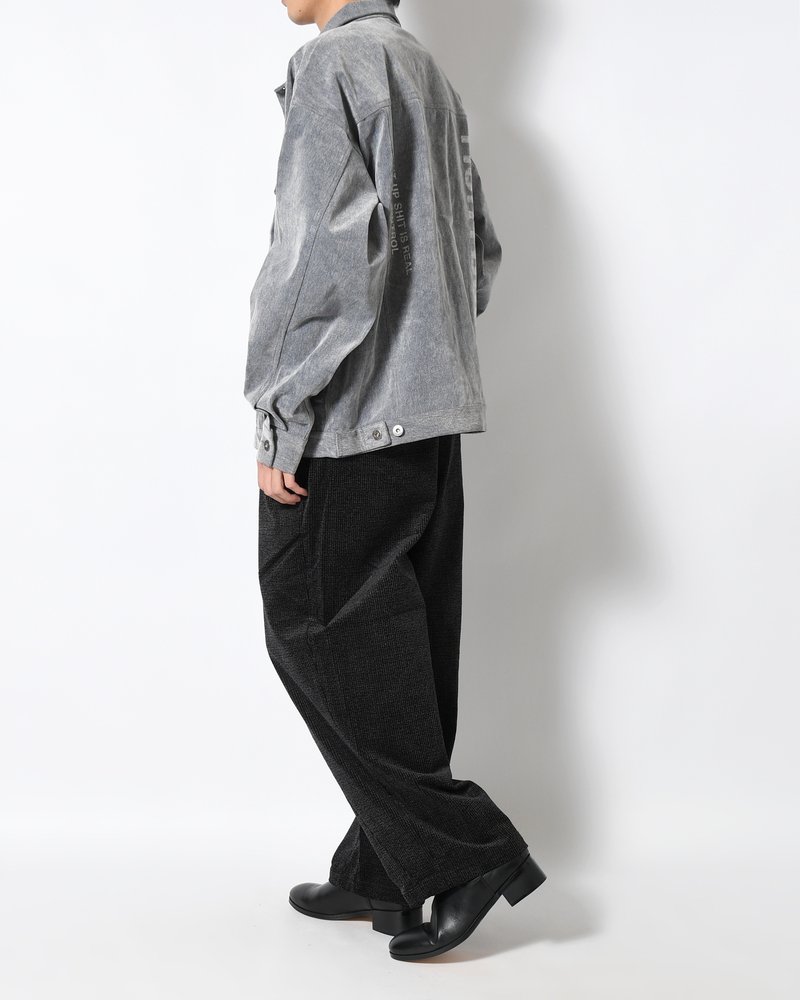 CORD BAGGY SLACKS -BLACK-