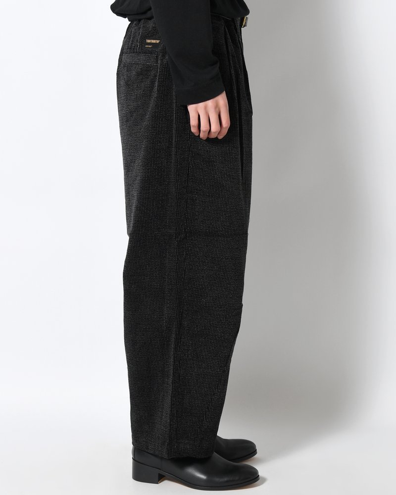 CORD BAGGY SLACKS -BLACK-